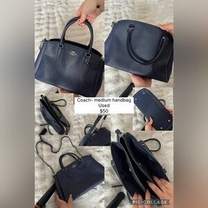 Coach Dark Blue Satchel Bag